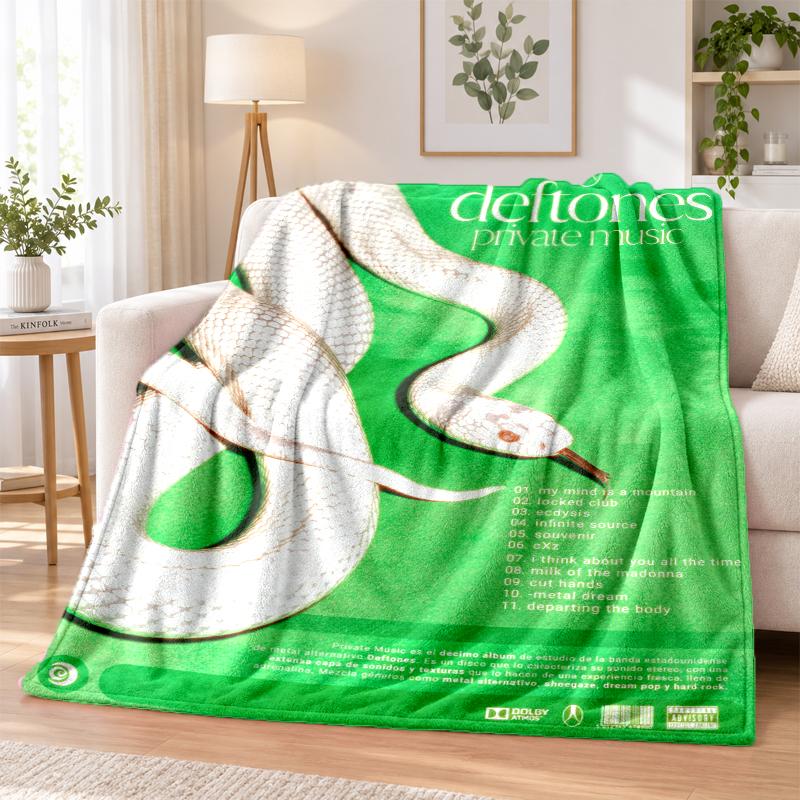 Deftones Flannel Throw Blanket Soft Warm Cozy For Sofa Bed Indoor Home Bedroom Use