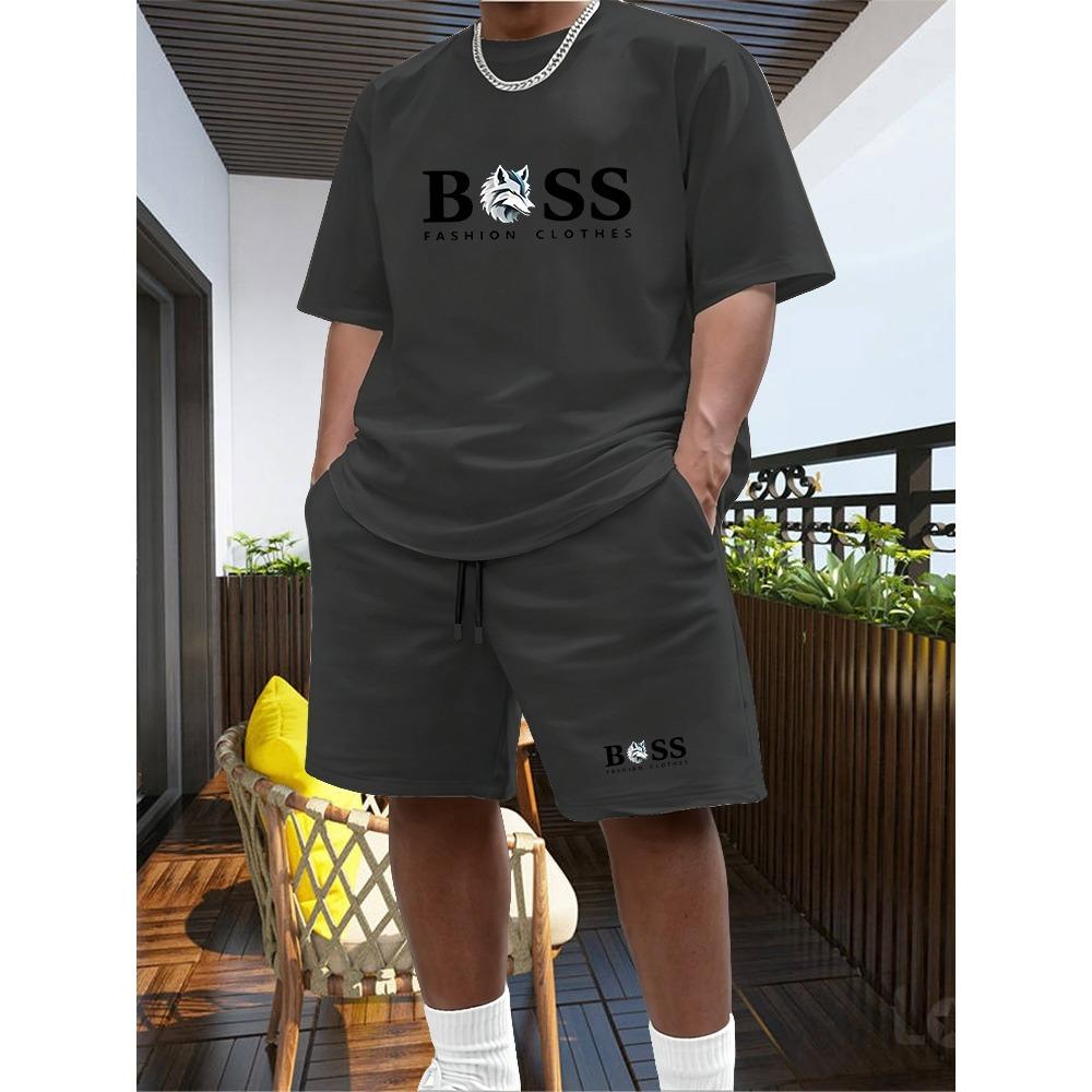 Men's Two-piece Sportswear Short Sleeved T-shirt and Pants Set Running and Fitness Sportswear 2026 Summer Big Discount