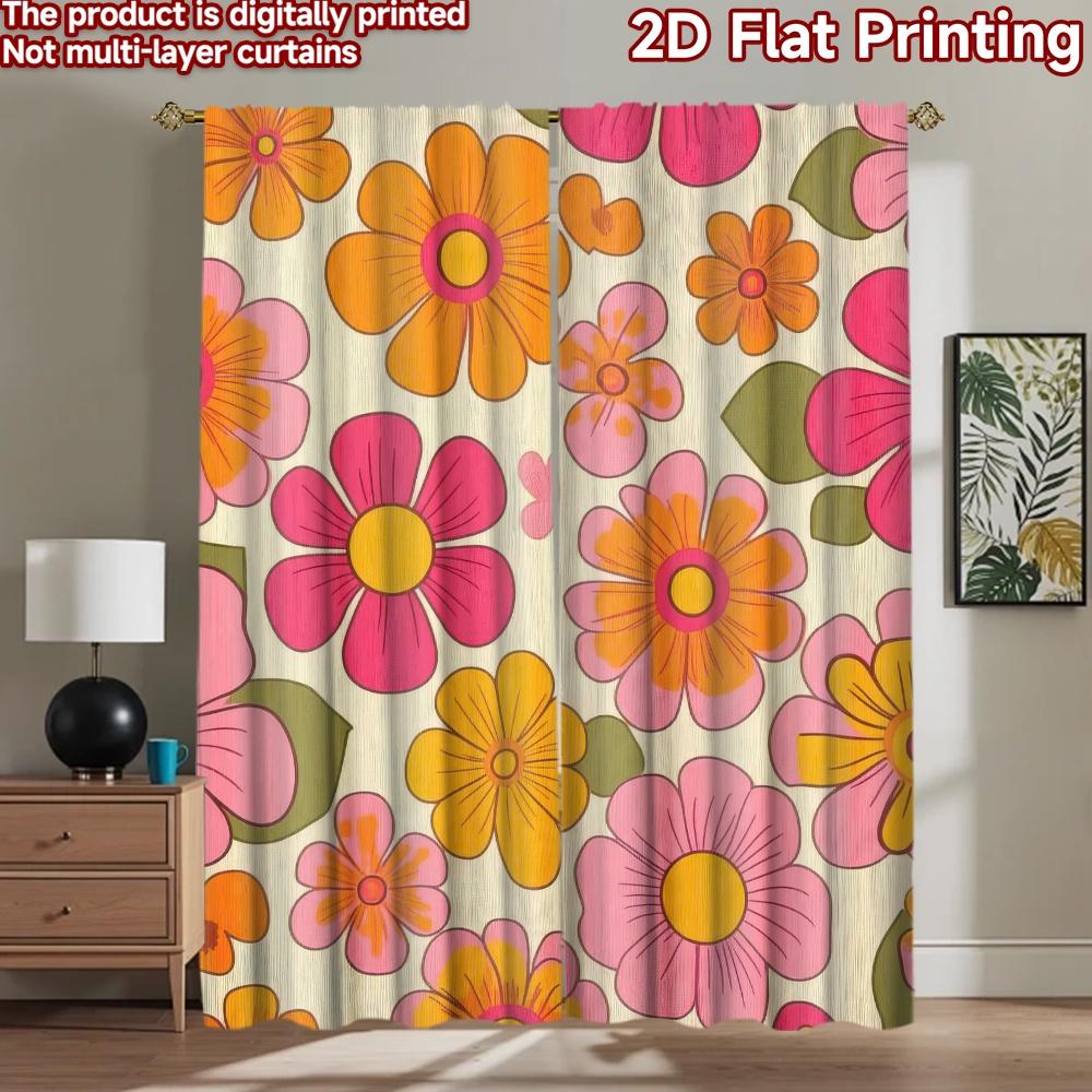 2D flat Photography Backdrop Popular Tapestry Colorful Floral Blooms 100% Polyester Party Decorations Perfect for Holiday