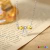 Natural Crystal Stone Pendant S925 Sterling Silver Necklace Niche Design High End Collarbone Chain