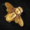 Decorative Bee Figurines for Home Vintage Gilded Resin Figurine, Lifelike 3D Insect Sculpture with Built-In Wall Small Gold Statue Hook, Light Luxury