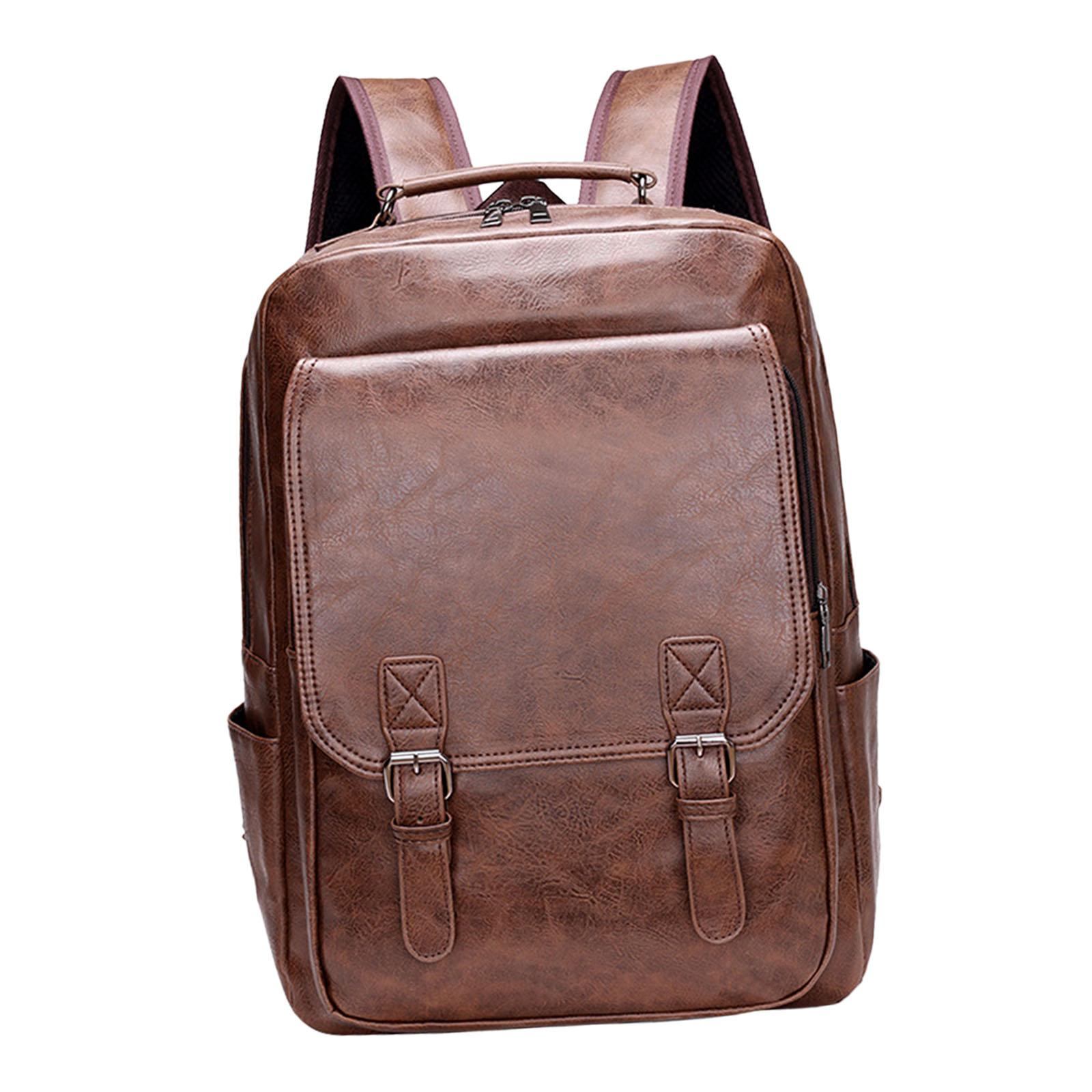 

Backpack for Men with Adjustable Straps Portable Stylish Daypack for Business Trips Outdoor Activities Street Gift Climbing темно-коричневого