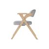 4 Foldable Dining Chairs, Solid Wood, Comfortable and Breathable, Suitable for Dining Room, Living Room, Café, Modern Style, Linen, Grey