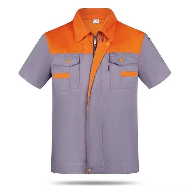 Vêtements de travail à manches courtes d'été: Confortable, Respirant, Évacuant l'humidité, Best-seller, avec Impression & Broderie