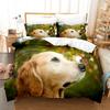 3D Digital Printing Bedding Four-piece Set Three-piece Set Animal Puppy Bed Sheet Quilt Pillow