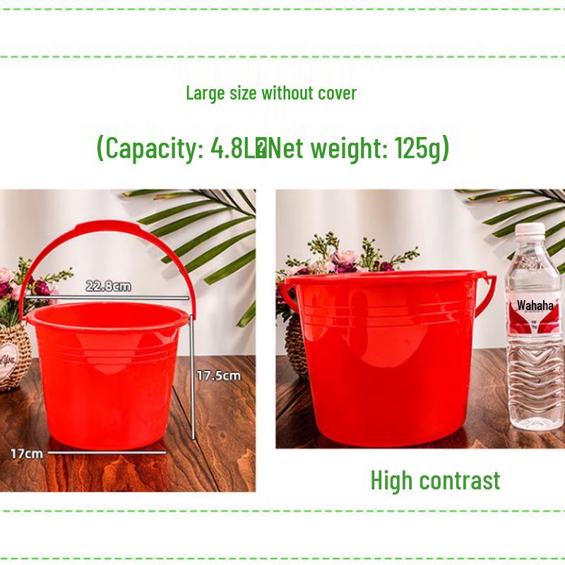 Gudrade Red Multi-purpose Plastic Bucket