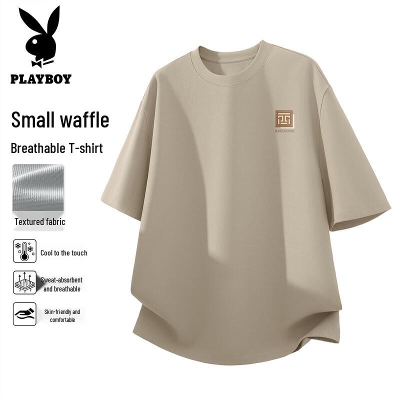 PLAYBOY Men s Waffle Knit Short Sleeve T-Shirt M