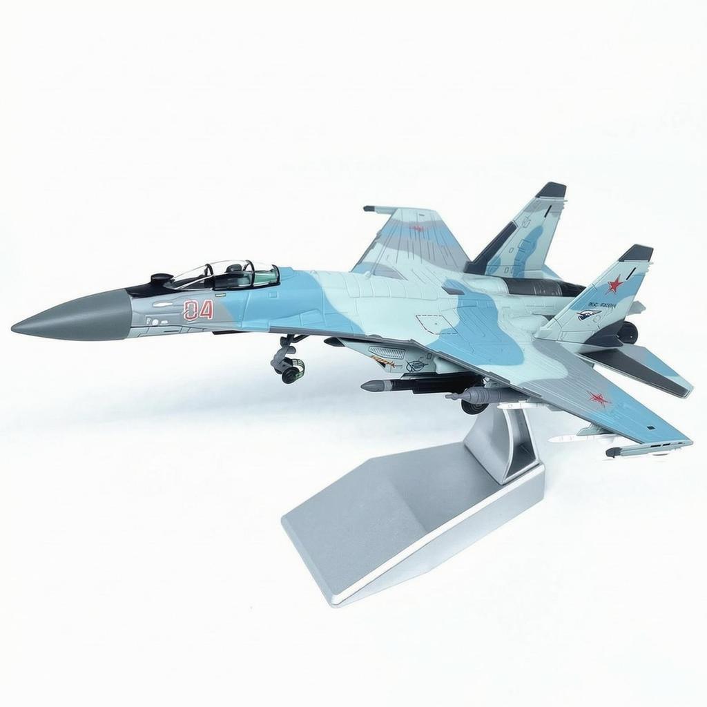 1/100 Scale Su-35 Fighter Model Gift-Ready for Collector Cabinet