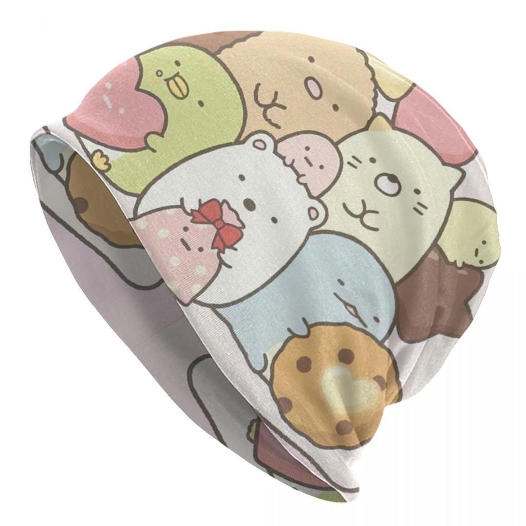 Unisex Winter Warm Bonnet Homme Knitting Hats Fashion Sumikko Gurashi Japanese Cartoon Beanie Cap Anime Game Beanies Caps For