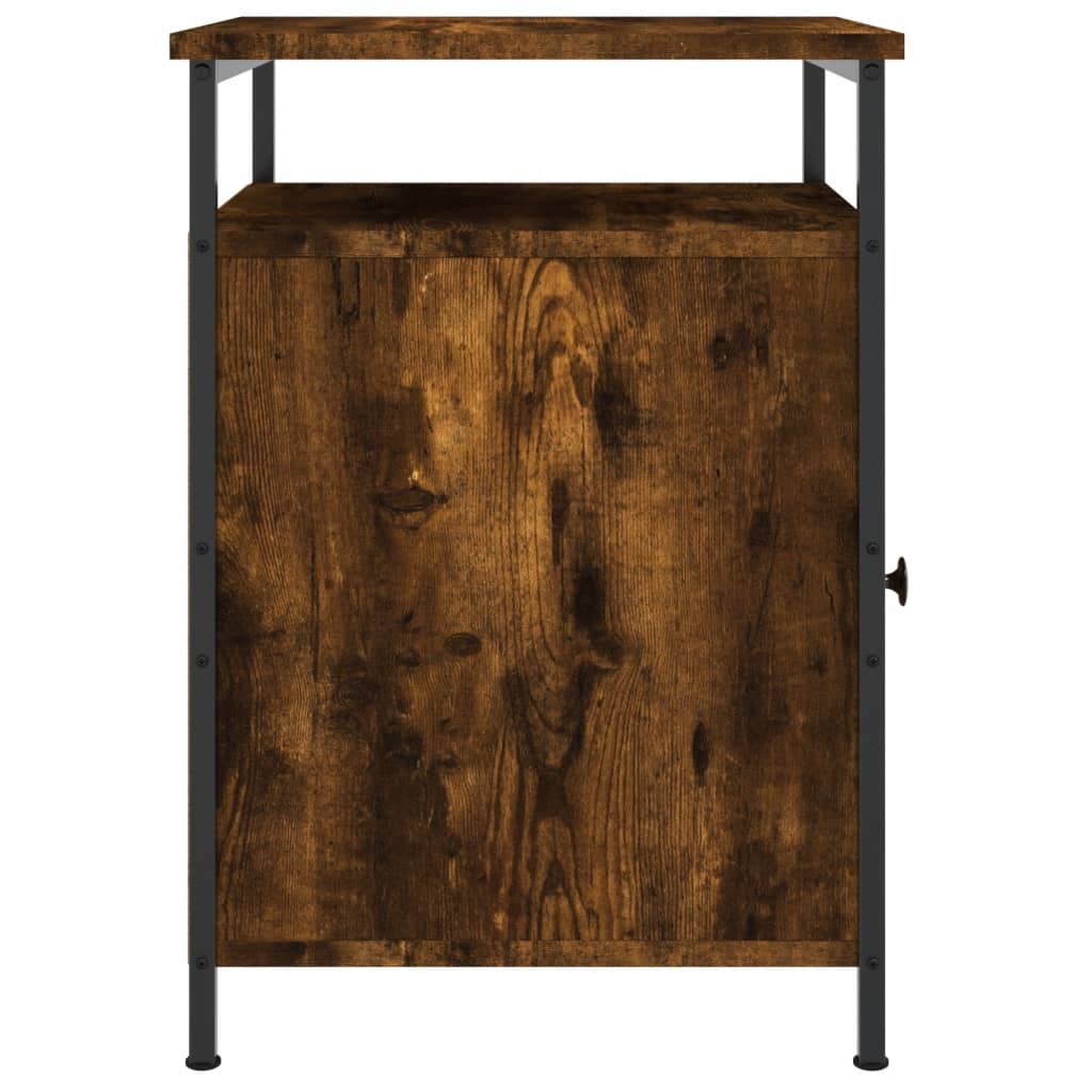 Nightstand Smoked Oak 40 X 42 X 60 Cm Particleboard