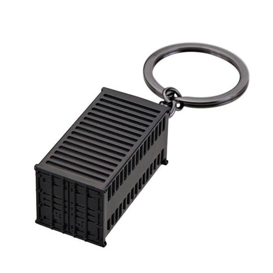 Breloczek do kluczy w kształcie kontenera Wisiorek Metalowy breloczek Tematyczny breloczek Logistyka Handel zagraniczny Kompaktowy breloczek do torebki Akcesoria