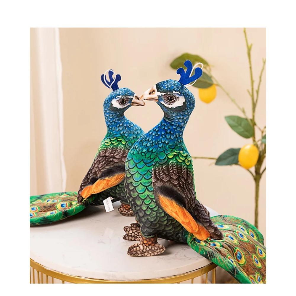 28-35cm Kawaii Simulation Peacock Plush Toys Cute Stuffed Animal Peacock Soft Doll Children Toy Lovely Home Birthday Decor Gifts