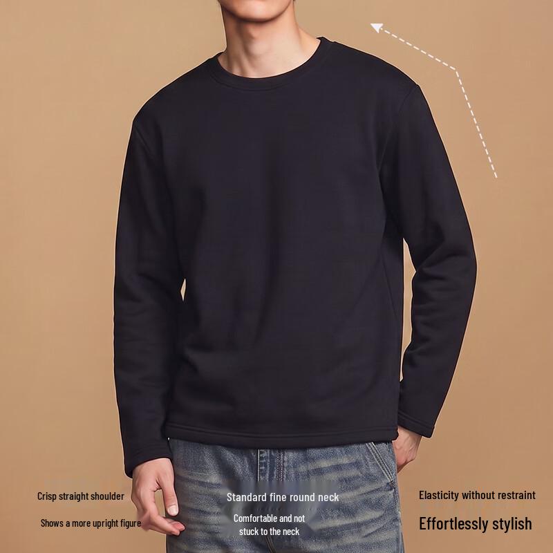 Jeanswest Men's Thermal Long-Sleeve Crew Neck T-Shirt