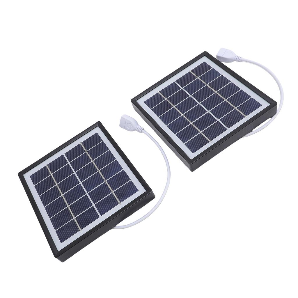 2pcs Monocrystalline Solar Panel USB Solar Panel r 5W Portable Light Bulb for Camping Hiking Tent Outdoor