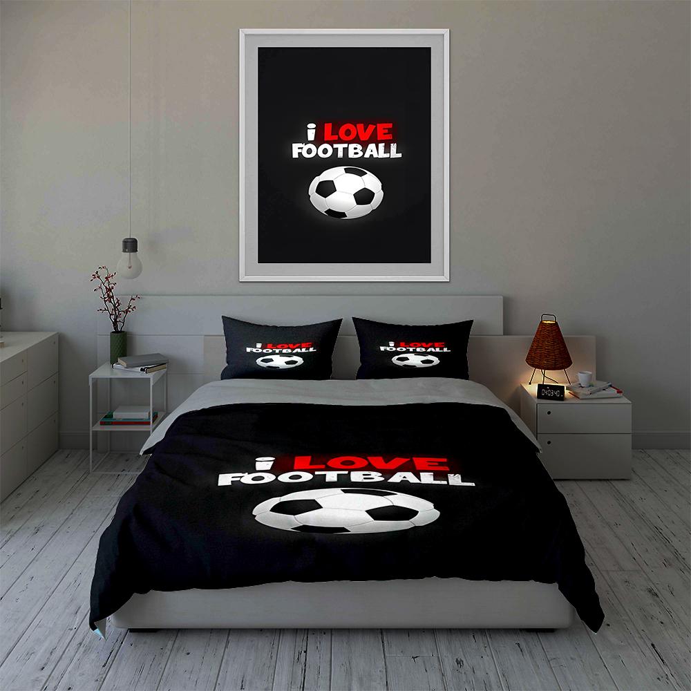 Bold football design. Bedding Duvet cover sets Duvet covers Pillowcases gifts (1 * Duvet Cover 2 * Pillowcases, without duvet insert)