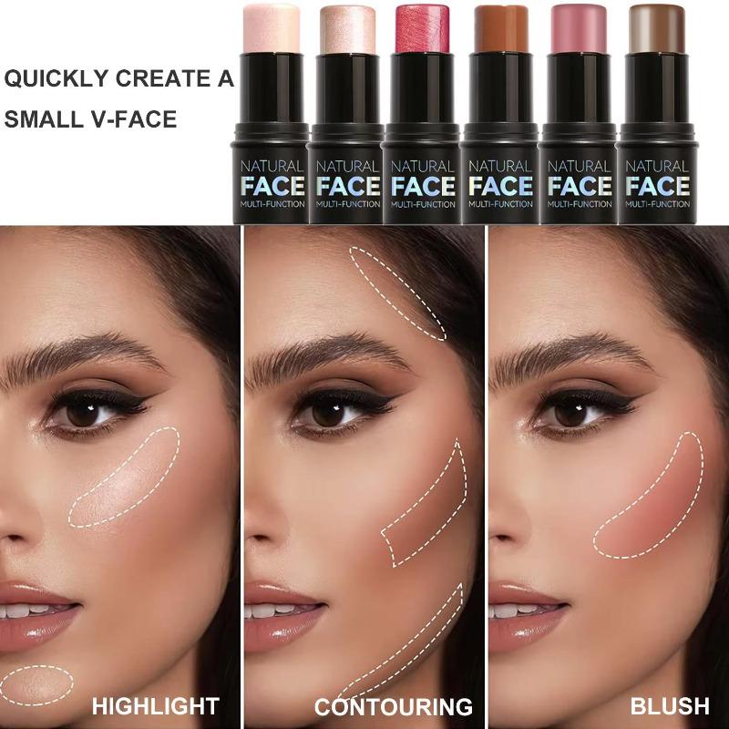 Barra Iluminadora Contorno Sombreado Rostro Piedra Perla Larga Duración Mejilla Estereoscópica Iluminadora Piel Maquillaje Cosmético