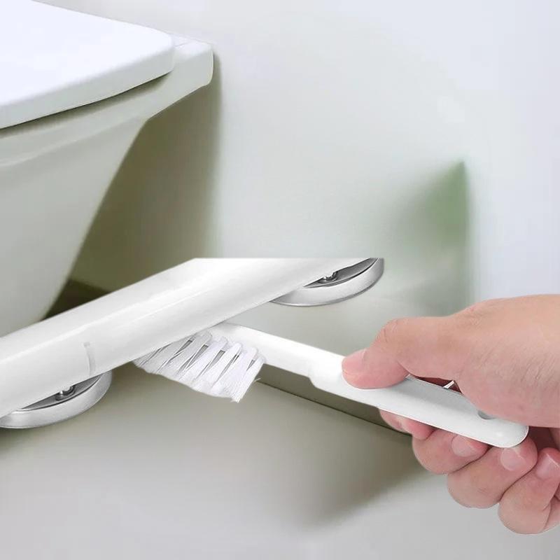 Bathroom Cleaning Made Easy with 4-In-1 Multifunctional Toilet Brush, Full 360° No Dead Corner Cleaning Set.
