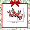 2pcs Christmas Door Corner Decorations Wooden Christmas Deer Door Frame Hangings Creative Door Corner Table Ornaments
