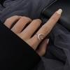 925 Sterling Silver Crystal Moon Ring For Women Girls Handmade Romantic Couple Party Jewelry Jz476