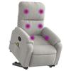 VidaXL Reclining Massage Armchair Light Grey Microfiber Fabric 3204937