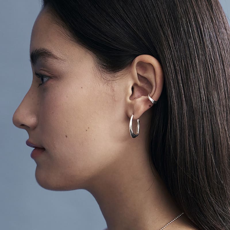 

ohuuu Eat Ring Earrings_Small 925 silver