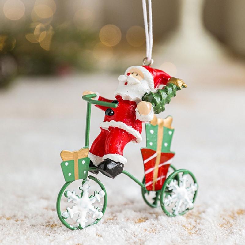 Miniature Christmas Hanging Ornament Miniature Christmas Hanging Ornament Delicate Iron Resin Holiday Tree Adornment