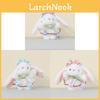 Peluche Coniglietto Carino con Decorazione Floreale per Accessori Borsa
