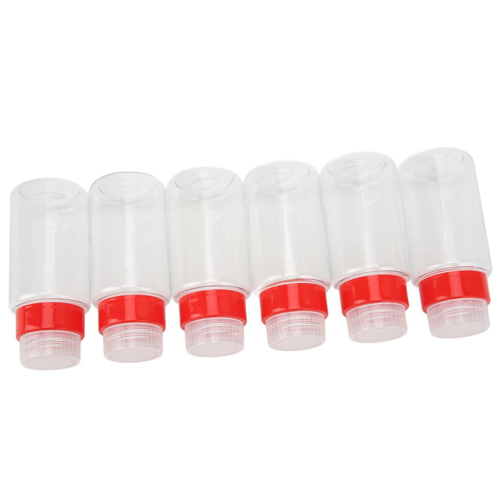 6pcs Spice Jars Empty Seasoning Containers Portable Oil Liquid Condiments Bottles with Storage Bag for Outdoor Camping