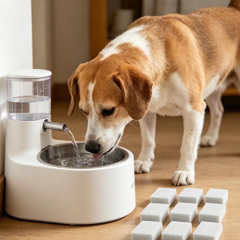 12Pcs Kitten Water Fountain Filter Olyurethane Sponge Filter for 64Oz/2L Adjustable Water Flowing Pet Fountain Accessories