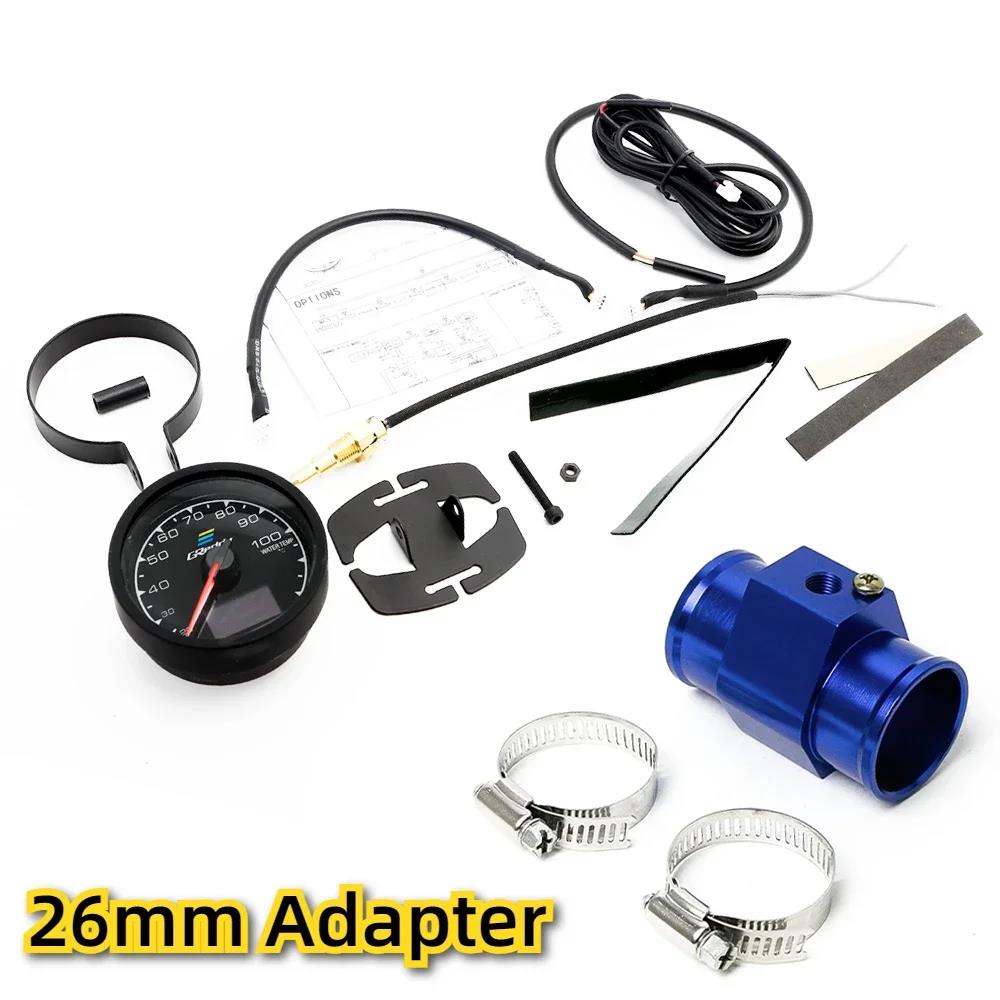 Greddi Water Temperature Gauge Kit with 26-42mm Adapter Pipe Water Temperature Sensor Car Water Tempe Meter Digital Gauge JDM