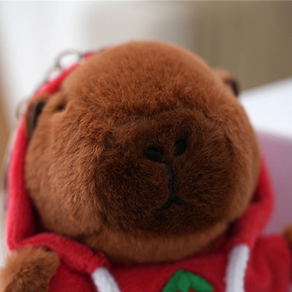 Adorable Capybara Pendant Plush Toy for Desktop Ornaments and Keychain Bag Hanging Ornament