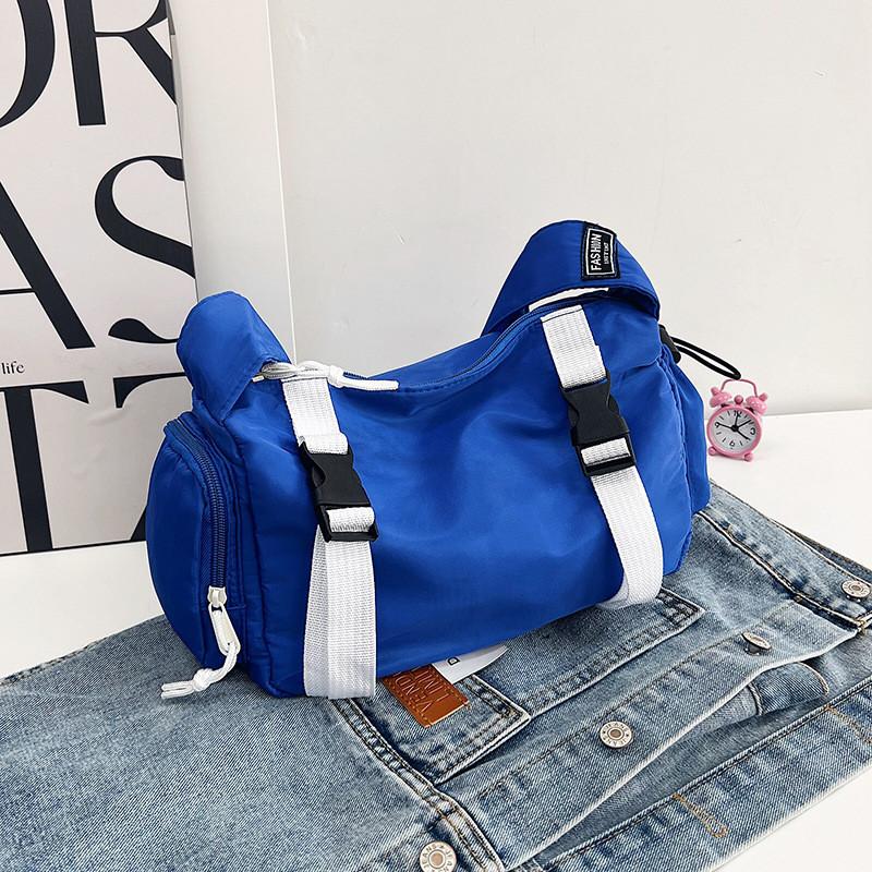 Stylish Black Nylon Crossbody Bag For Women With Large Capacity And Trendy Design