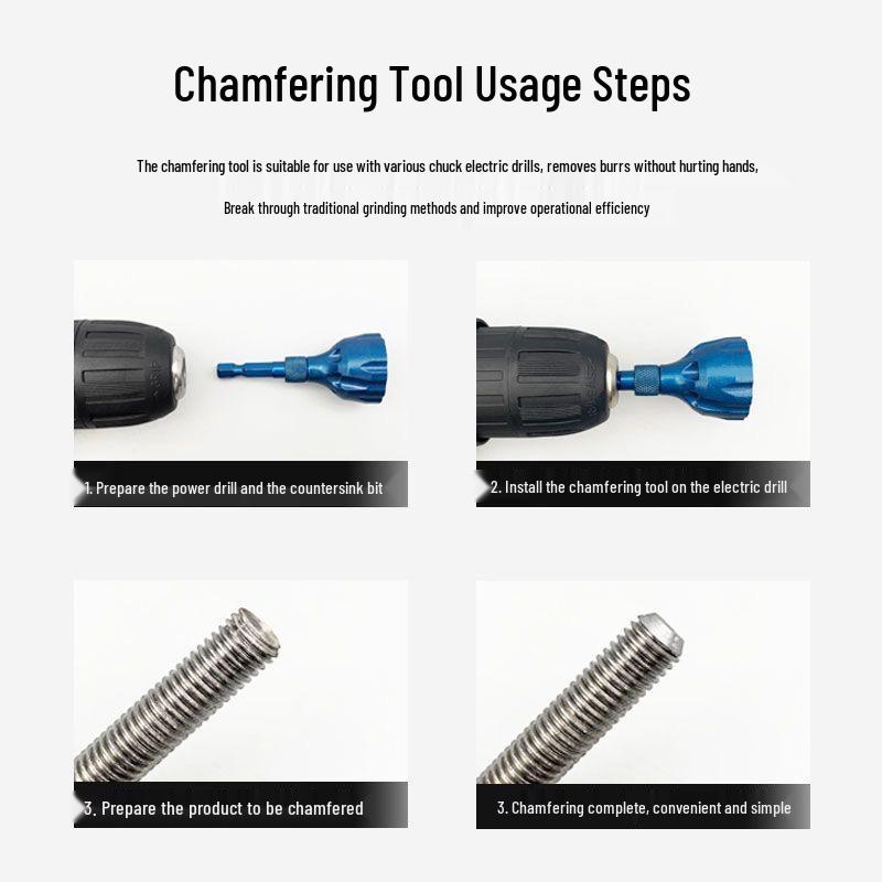 Alloy Deburring and Chamfering Tool for Metal, Wood, Plastic, and Cast Iron