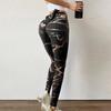 New Arrival Fitness High-Stretch Sweat-Wicking Digital Print Bow-Tie Drawstring Trousers Leggings High-Waisted Slim-Fit Yoga Pants for Women