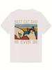 Unisexs Funny Best Cat Dad Ever T Shirt Unisex Unisex Tee Casual Cotton ONeck Tops Oversized Casual Short Sleeve Meme Cat Shirt