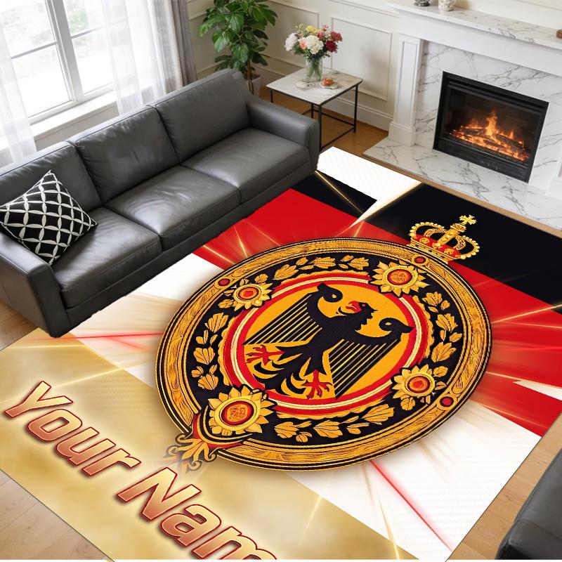 Crystal Velvet Rug Custom Name Text, Soft Non Slip Floor Mat Home DecorGermany national football team