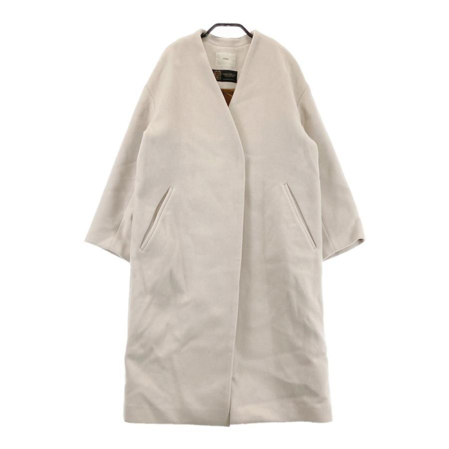 IENA Collarless Coat Beige 34 Women s