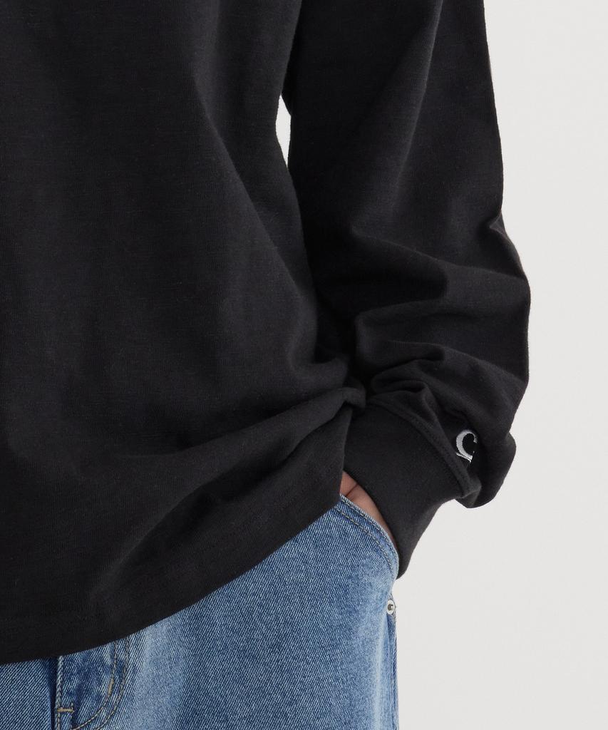 COVERNAT Slub Arch Logo Long Sleeve Black