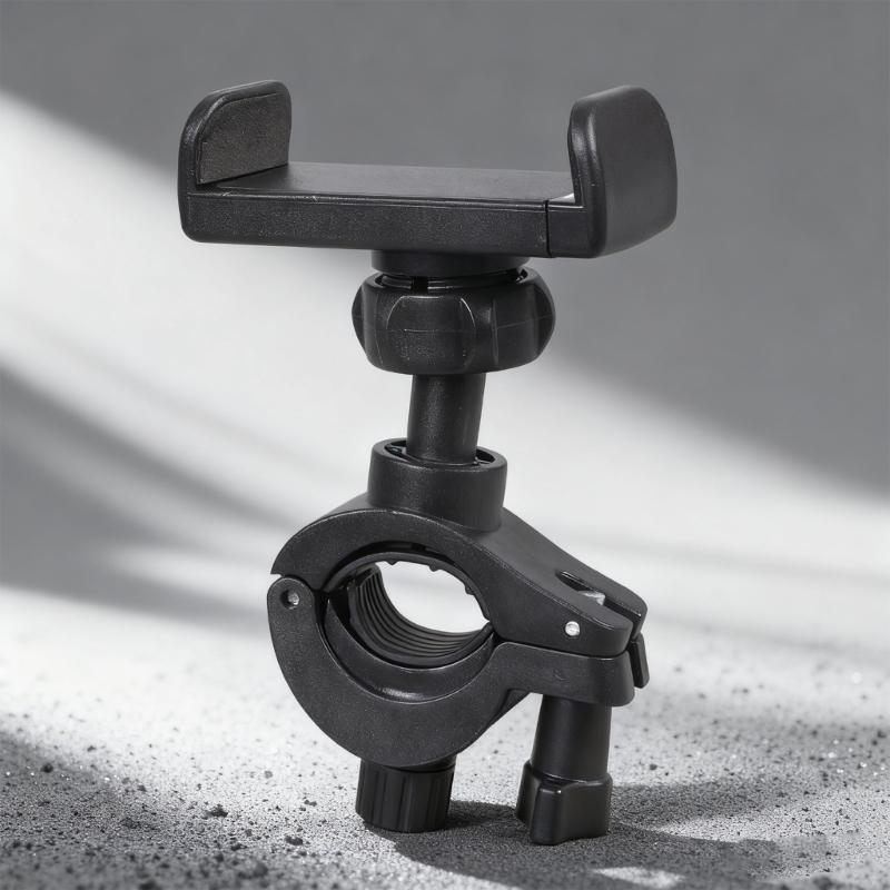 Phone Holder Clip for 4.5 to 7inch Devices Incorporating Protective Sponge for Secure Attachment on Bikes Motorcycles