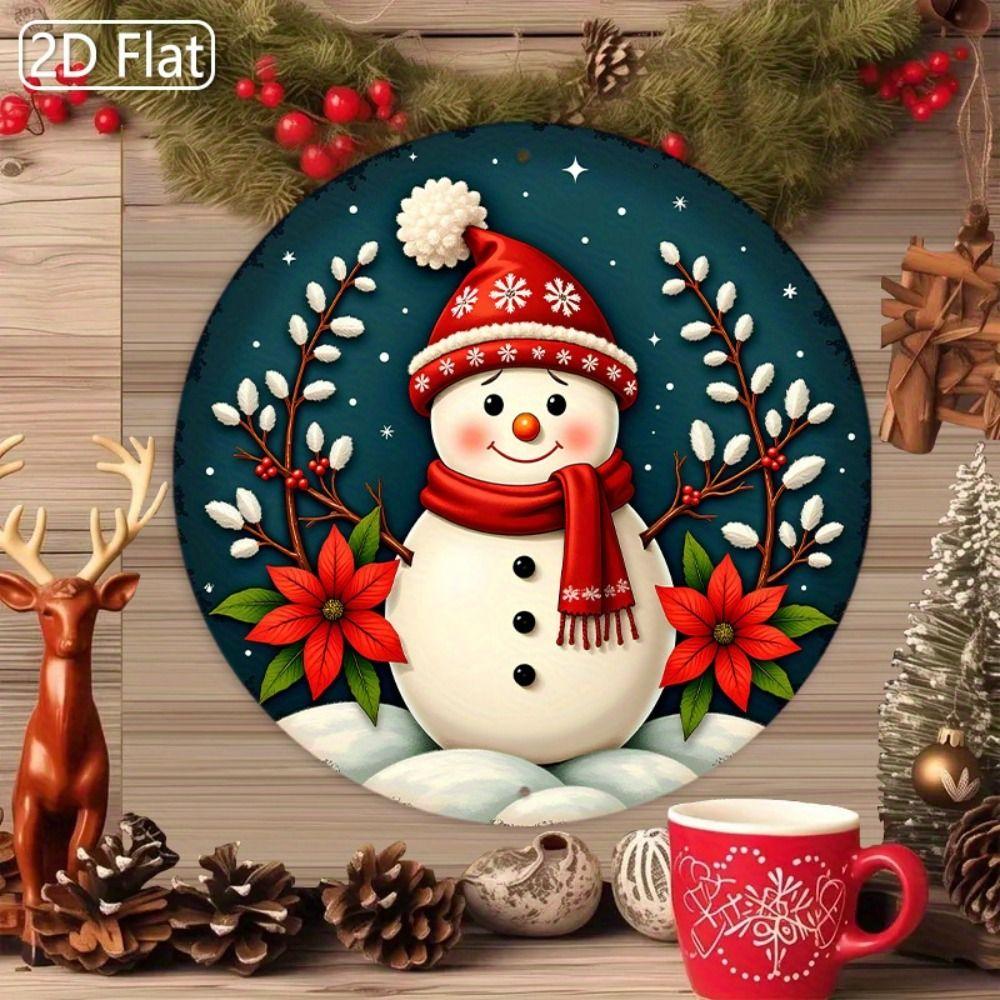 Vintage Metal Sign Blue Deer Merry Christmas Retro Tin Plate Wall Decor Home Holiday Gift 20 Cm