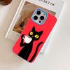 Cute Coffee Cat Jelly Double layer Light Blue Mobile Phone Case for iPhone 17 16 15 14 13 12 11 Air Pro Max Plus Protective