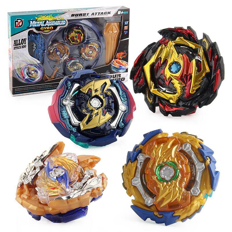 Thrilling New Burst Beyblade Set With Grip Wired Ruler Launcher For Kids