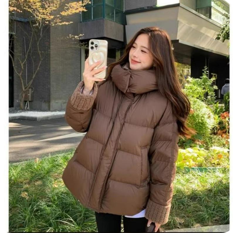 Doudoune rembourrée pour femme, courte et ample, chaude, veste rembourrée épaissie, hiver, petite doudoune parfumée