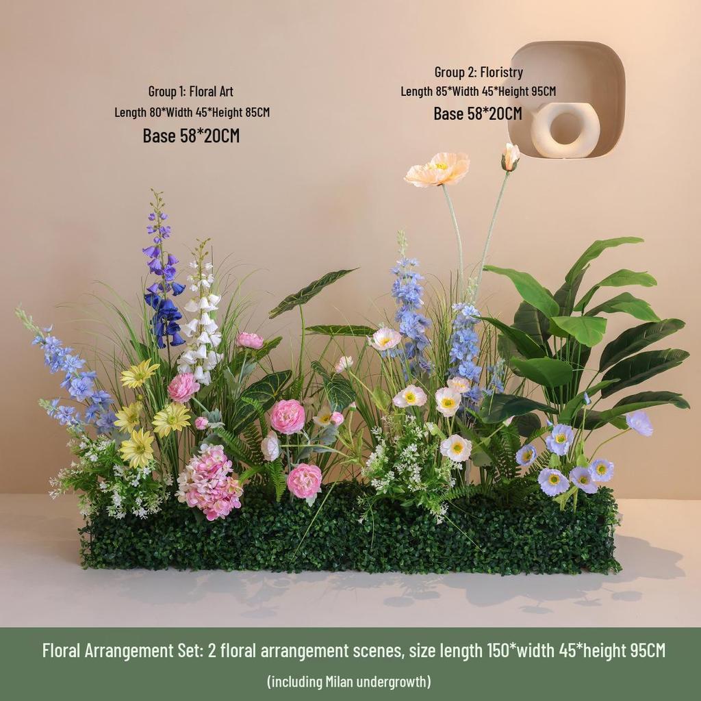 Artificial Green Plant Floral Arrangements for Indoor Decor in Hotels and Shops