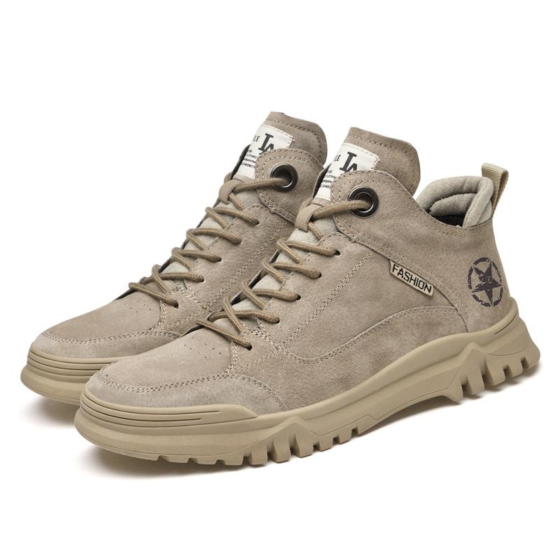 Короткие ботинки из свиной кожи натуральная кожа зимние новые мужские повседневные бархатные теплые в европейском стиле хлопковые средней высоты мужская обувь 45 9980₽