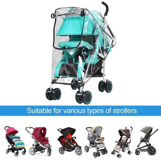 Stroller Rain Cover Waterproof Windproof Breathable Dust Snow Rain Protection Stroller Travel