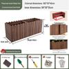 Carbonized Wood Rectangular Outdoor Planter Box