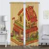 Cute Picture Curtains for Living Room Curtain for Room 2 Panel Shades Halloween Decoration Partition Home Interior Curtains