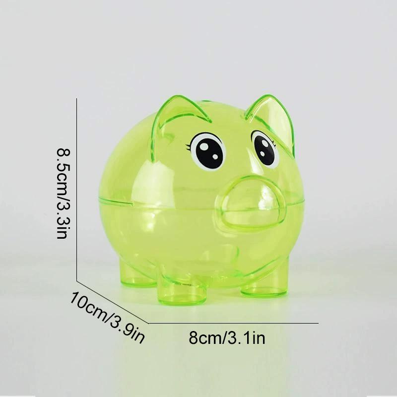 1PC Collectible Saving Box Reusable Coin Money Cash Transparent Money Box For Gift Kids Pig Figure Ornament Storage Bank