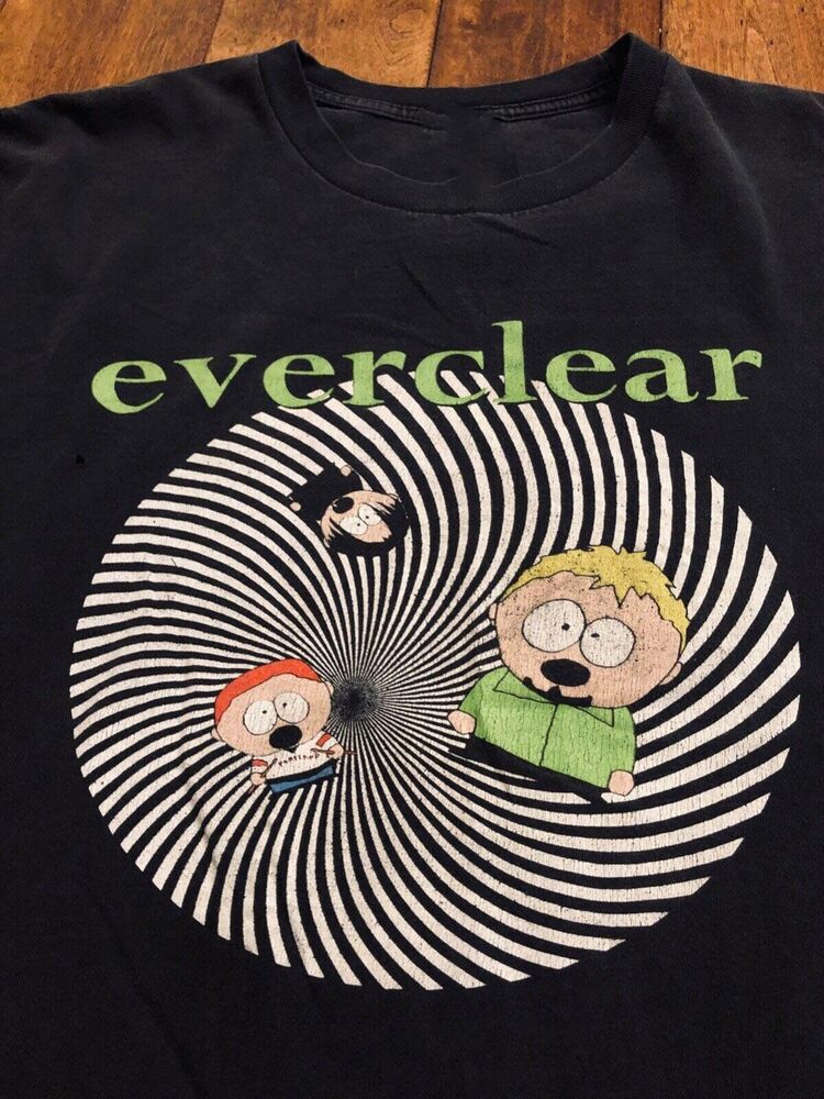 Винтажная футболка Everclear для фанатов, хлопок, черная, все размеры, унисекс, DI043 XXL